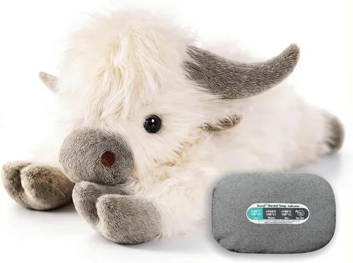 Vista 8 de uoozii Animales de peluche con peso de dinosaurio azul de 24 pulgadas 5 libras con almohadilla térmica sin perfume para microondas, lindo peluche