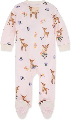 Vista 2 de Burt's Bees Baby - Pijama de una pieza de 100% algodón orgánico con cremallera frontal, mameluco de bebé para dormir