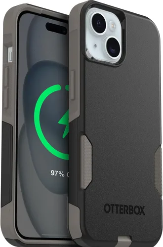 Vista 18 de OtterBox Funda para iPhone 16e, 15, 14 y 13 Commuter Series, color negro, delgada y resistente, apta para bolsillo, con protección de puerto