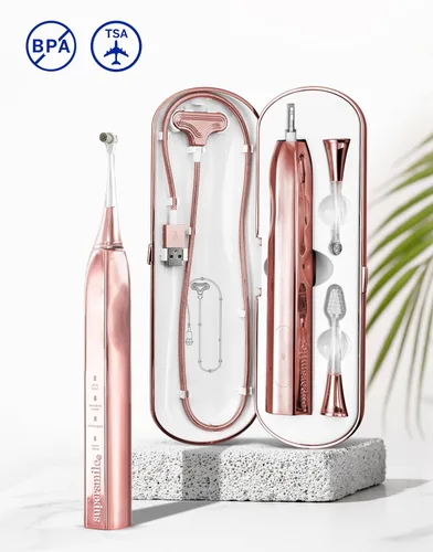 Vista 7 de Supersmile Zina45™ Cepillo de dientes sónico de pulso Deluxe – Cepillo eléctrico recargable con cabezal angular y estuche de viaje – para dientes