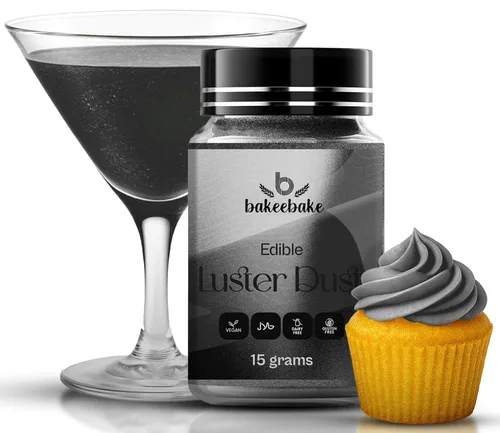 Vista 10 de Bakeebake Violet Luster Dust - Purpurina comestible para bebidas y postres, polvo violeta comestible sin gluten para decoración de pasteles