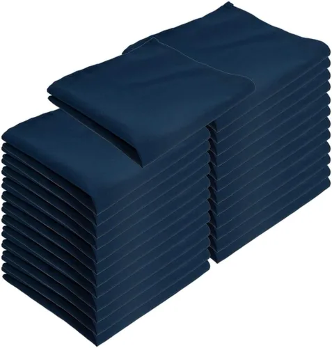 Vista 25 de Arkwright Servilletas de tela para restaurante, (paquete de 25) servilletas de poliéster hilado con bordes con dobladillo, ideal para cenas, bodas