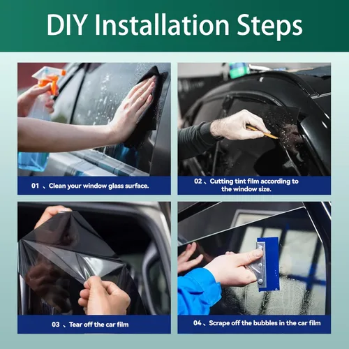Vista 6 de AUTOTEK Película de tinte precortada para ventanas en la parte trasera de los autos, protección solar de privacidad, anti roturas, vidrio de 2