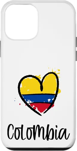 Vista 16 de iPhone 14 Pro Max Colombia Heart Art Cool Sudamérica Español Colombiano Estuche de regalo