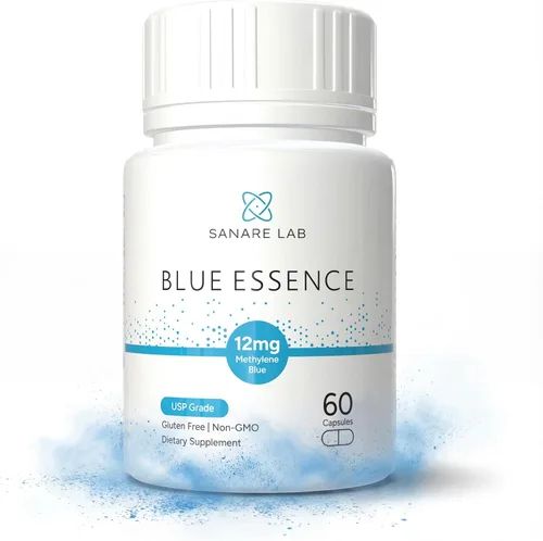 Blue Essence (azul etileno) con vitamina C y cacao orgánico | Apoyo cognitivo y energía celular | Grado USP, sin OMG | 60 cápsulas
