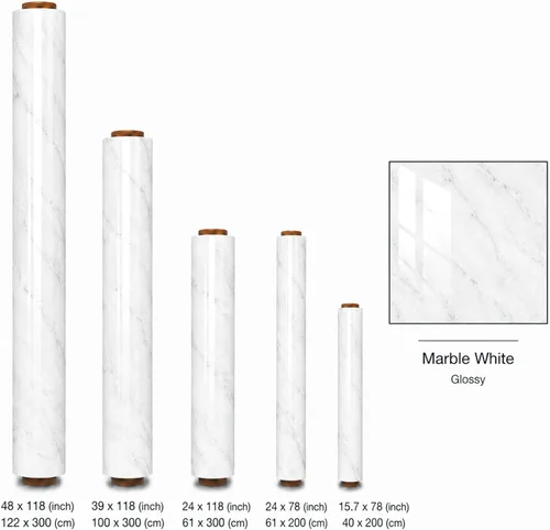 Vista 9 de Papel de contacto de mármol Very Berry Sticker (Blanco, 15.7" x 78", 1 paquete) Envoltura de encimera despegar y pegar, vinilo impermeable, amigable
