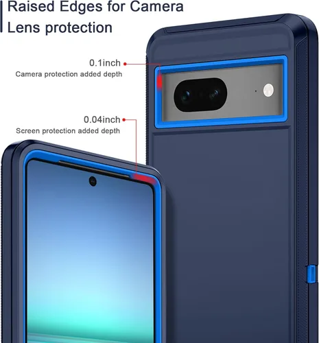 Vista 3 de I-HONVA Funda para Google Pixel 7 a Prueba de Golpes/Polvo/Caídas de 3 Capas con Protección Completa del Cuerpo [Sin Protector de Pantalla] Funda