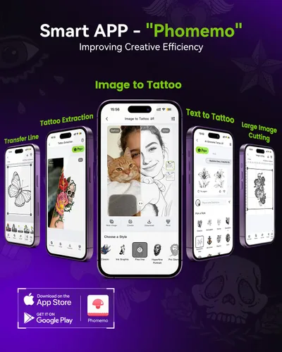 Vista 3 de Phomemo M08F Plus - Impresora de plantillas de tatuajes con pantalla táctil, máquina impresora de tatuajes Bluetooth con 10 piezas de papel