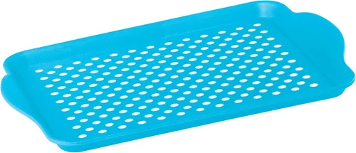 Oggi charola rectangular con agarre de caucho, Agua (Aqua)