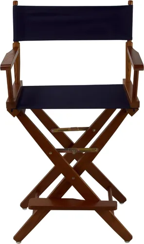 Vista 46 de American Trails Silla de director extra ancha de 18.0 in, marco negro con lona negra premium