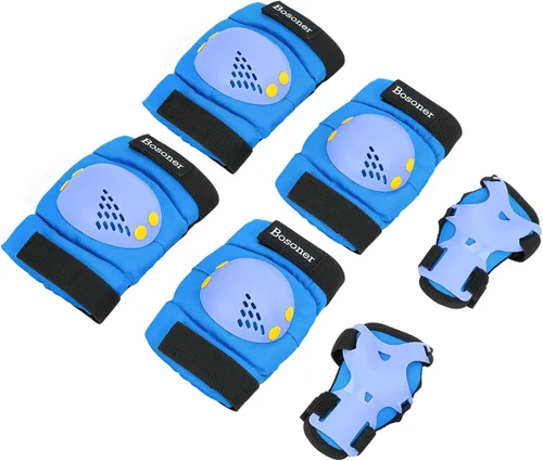 Vista 6 de BOSONER Rodilleras/Coderas/Muñequeras para Niños/Jóvenes de 3-15 Años, Conjunto de Equipo Protector Infantil para Patines, Ciclismo, Bicicleta BMX