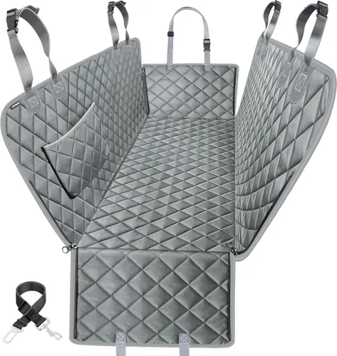 Vista 21 de URPOWER - Funda para asiento de auto para perros, cubierta de asiento para mascotas, hamaca, 100% impermeable, 600D, resistente a los arañazos