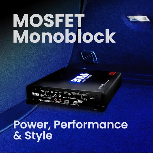 Vista 3 de BOSS Audio Systems R3004 amplificador para auto con 4 canales - 1200 W, 2/4 ohmios estables, clase A/B, rango completo, compatible con puente