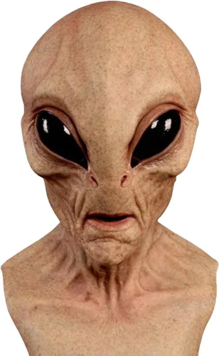 GTETKDE Creepy Alien Mask Realistic Alien Full Head Mask Latex Mask for Halloween Cosplay Costume Party 2025