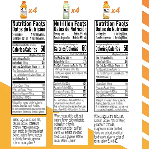 Vista 2 de Gatorlyte Bebida de electrolitos de rehidratación rápida, paquete variado de 3 sabores, mezcla especializada de 5 electrolitos, azúcar inferior, sin