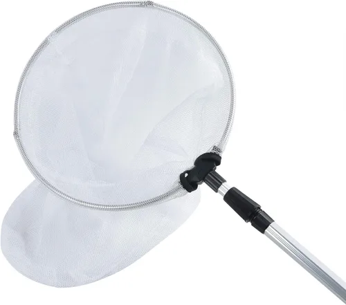 Vista 3 de Coopay Red de pesca de insectos y mariposas con anillo de 12 pulgadas, mango que se extiende hasta 36 pulgadas