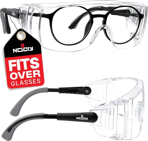NoCry Gafas de seguridad para mujeres y hombres – Gafas de seguridad con protectores laterales, antivaho y protección UV380 y certificación ANSI