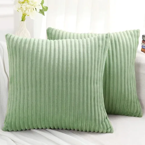 Vista 18 de Simmore Juego de 2 fundas de almohada decorativas de otoño de 16 x 16 pulgadas, fundas de almohada de franela de felpa suave de doble cara para sofá