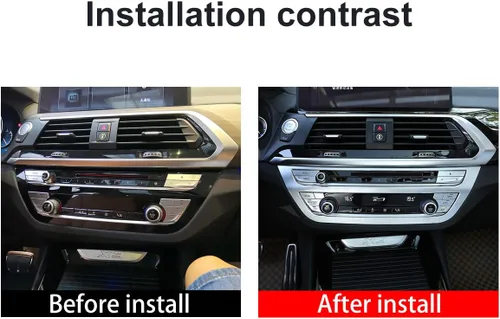 Vista 2 de YIWANG Marco de decoración de consola central de automóvil ABS cromado para BMW X3 G01 X4 G02 2018-2020 Accesorios de automóvil (plata)