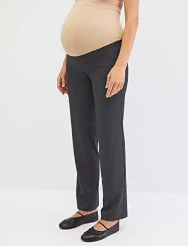 Vista 3 de Motherhood Maternity Pantalón de pierna recta bi-elástico para mujer, ajuste secreto