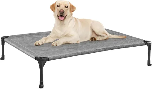 Vista 21 de Veehoo Cama elevada para perros medianos, para exteriores, cama elevada y refrescante para perros, cama para mascotas con malla transpirable, patas