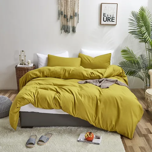 Vista 39 de CLOTHKNOW Juego de edredón de 3 piezas a cuadros color beige óxido, tamaño Full, juego de ropa de cama de cuadros edredón terracota con 2 fundas