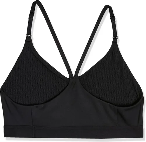Vista 2 de Nike Dri-FIT Indy - Brasier deportivo sin relleno para mujer (as1, Alpha, m, regular, negro, mediano), negro-negro