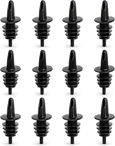 Vista 10 de EHOMEA2Z Paquete de 12 boquillas para verter botellas – Licor de flujo libre, aceite de oliva, jarabe de café y botellas de hielo afeitado – Surtido