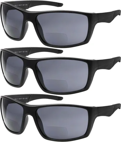 Yogo Vision Bifocal Reading Sunglasses for Men Women Sports Wrap Around Reader Glasses