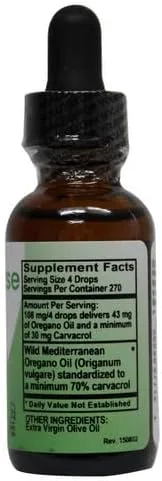 Vista 2 de Aceite de orégano salvaje 70%, 1 onza