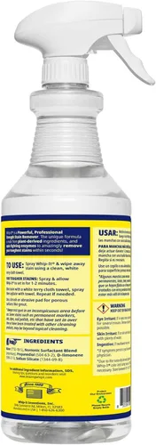 Vista 2 de Whip It Cleaner, removedor de manchas multiusos, spray de fuerza profesional, limpiador enzimático a base de plantas, limpieza de alimentos, café