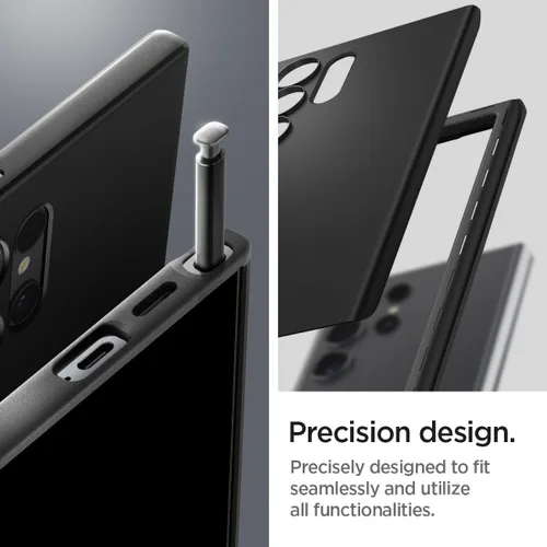 Vista 11 de Spigen Funda fina diseñada para Galaxy S24 Ultra (2024) [carcasa dura] [protección de grado militar] - negro