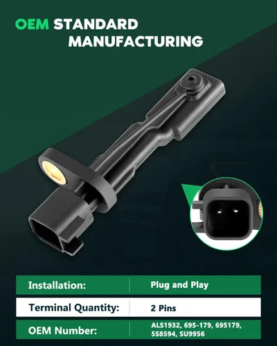 Vista 3 de SCITOO Sensor de velocidad de rueda ABS automotriz Sensor ABS trasero izquierdo derecho ajuste 2008 09 10 11 12 para Jeep Liberty, 2007-2018