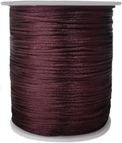 Vista 19 de 1.5 mm x 110 yardas de cordón de satén de nailon para abalorios, hilo trenzado para nudos chinos afortunados, macramé, collares y pulseras de cola