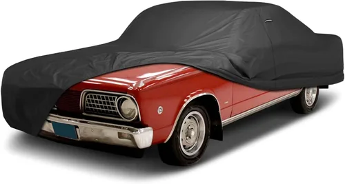 iCarCover Funda de automóvil personalizada de alta calidad para Plymouth Barracuda 1964-1966, resistente, impermeable, para todo tipo de clima,