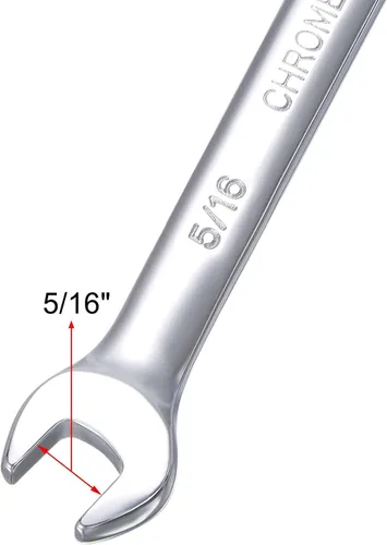 Vista 4 de uxcell Llave combinada de trinquete de 5/16 pulgadas SAE 72 dientes Herramientas de llave de trinquete de 12 puntos, Cr-V