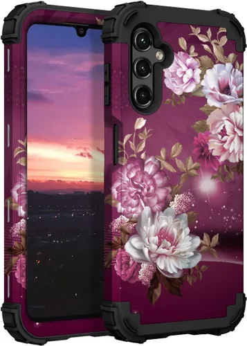 Vista 21 de Hocase Funda para Galaxy A13 5G, resistente a los golpes, protección de goma de silicona suave, funda protectora híbrida de plástico duro