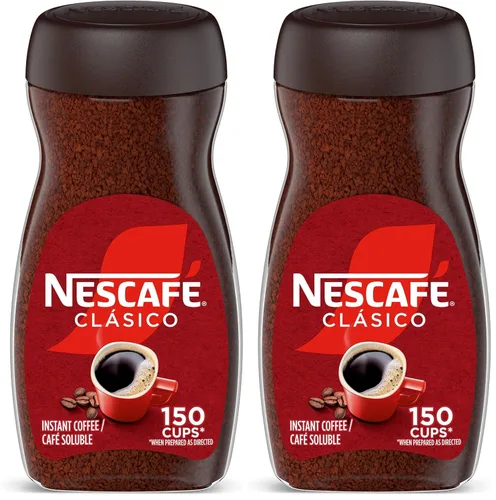 Vista 14 de NESCAFÉ CLÁSICO Café instantáneo, café tostado oscuro, 1 recipiente (14.1 onzas)