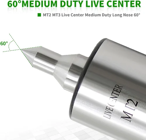 Vista 2 de MT2 60 grados CNC giratorio centro vivo alta precisión 0.0002 "para torno madera metal torneado herramienta (MT2)