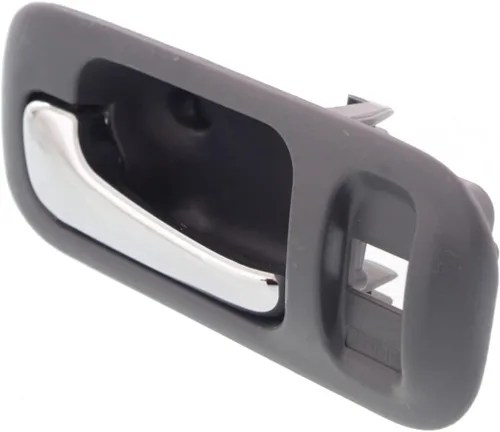 Vista 3 de Manija de puerta para Honda CR-V 1997-2001 lado del conductor Delantera Interior Bisel gris con palanca cromada Con orificio