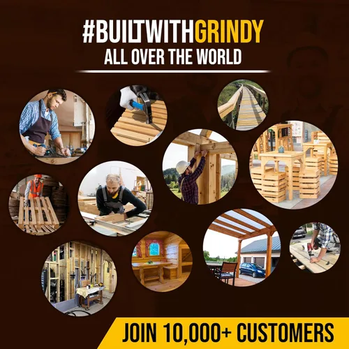 Vista 7 de Tornillos para madera de acero inoxidable #8 x 1 5/8'' de Grindy (paquete de 200/1.1 LBS) – Tornillos autoperforantes para cubierta I Resistentes al