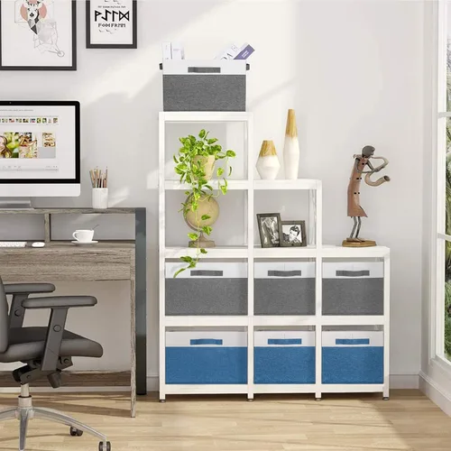 Vista 71 de GhvyenntteS Contenedores de almacenamiento extra grandes con tapas, cajas de almacenamiento plegables de tela con tapas y asas, cestas