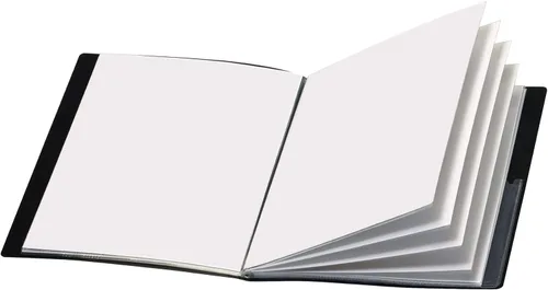 Cardinal showfile Display Book con cubierta de Custom Pocket 85x 11inch Hoja Tamaño 12fundas negro 50132cb