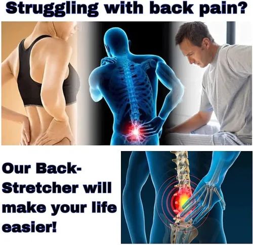 Vista 6 de FLEXSSENTIAL - Dispositivo estirador de espalda para aliviar el dolor de espalda - Soporte lumbar - Cubierta de columna vertebral - Masajeador