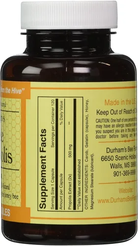 Vista 2 de Propóleo Durham de abejas, en 120 cápsulas