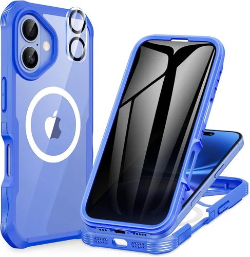 Vista 119 de CENHUFO Magnetic Cover iPhone 17 Air [Compatible with Magsafe] Integrated 9H Tempered Glass Screen and Camera Protection, Shockproof 360 Degree