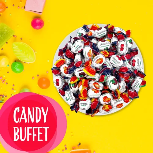 Vista 5 de Caramelos duros de frutas variadas Bolsa de 3 libras – Aproximadamente 240 piezas Dulces envueltos individualmente para oficina y fiestas