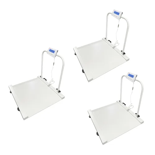 Vista 12 de VisionTechShop MVW1 - Plataforma de báscula para silla de ruedas resistente, 1000 libras x 0.5 libras, mango plegable integrado y ruedas para una
