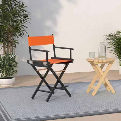 Vista 391 de Casual Home - Silla de director de 30 in, marco blanco, con lona color blanco, altura de barra