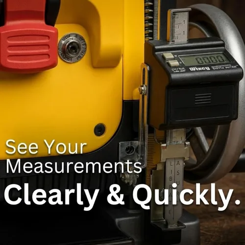 Vista 5 de Wixey Medidor de cepillado digital – Lectura digital electrónica y herramienta de medición de espesor – Calibración precisa y dimensiones digitales